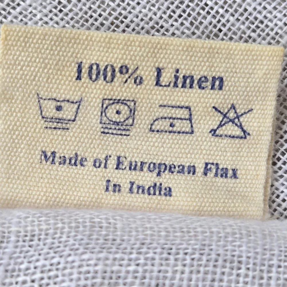 NWOT Vikolino White Linen Scarf - Picture 6 of 7